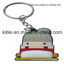 Fashion PVC Fancy Customed Silicone Plastic Engraved Key Ring